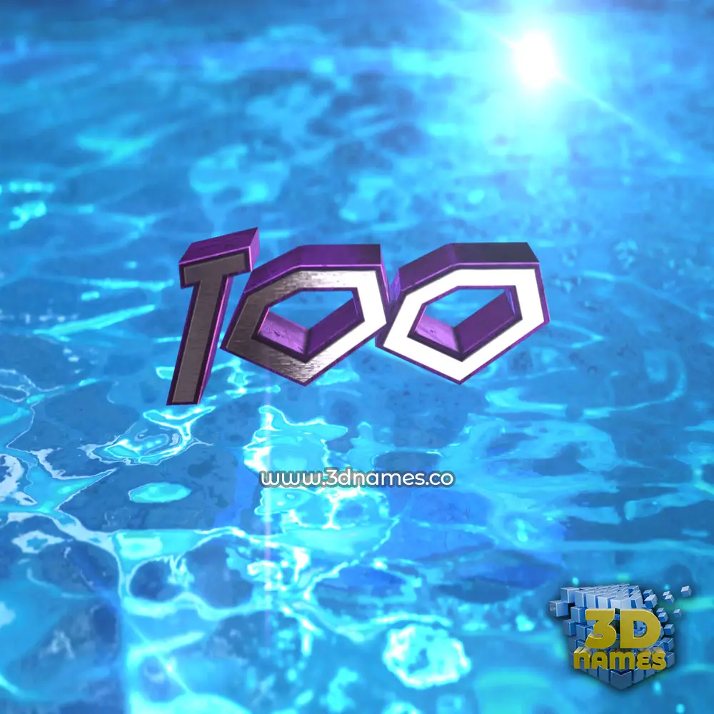 too in Water 2015 style - 3D name wallpaper