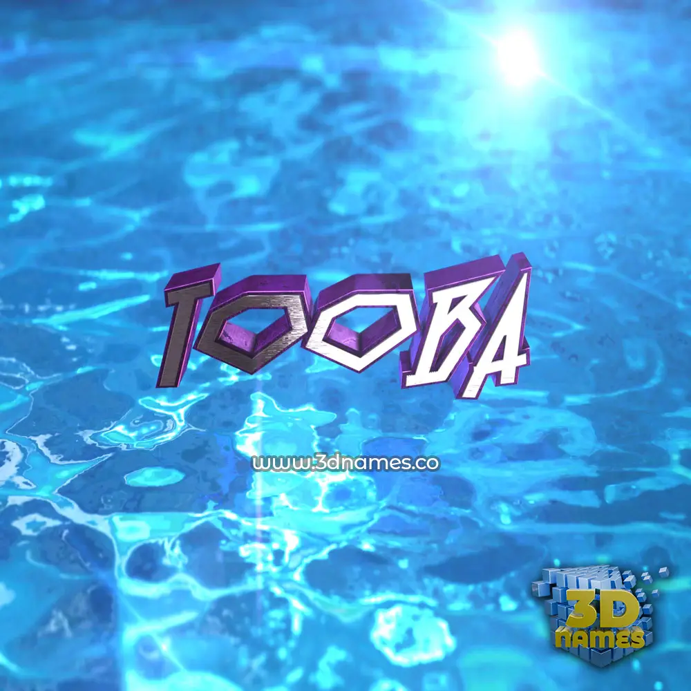 tooba in Water 2015 style - 3D name wallpaper