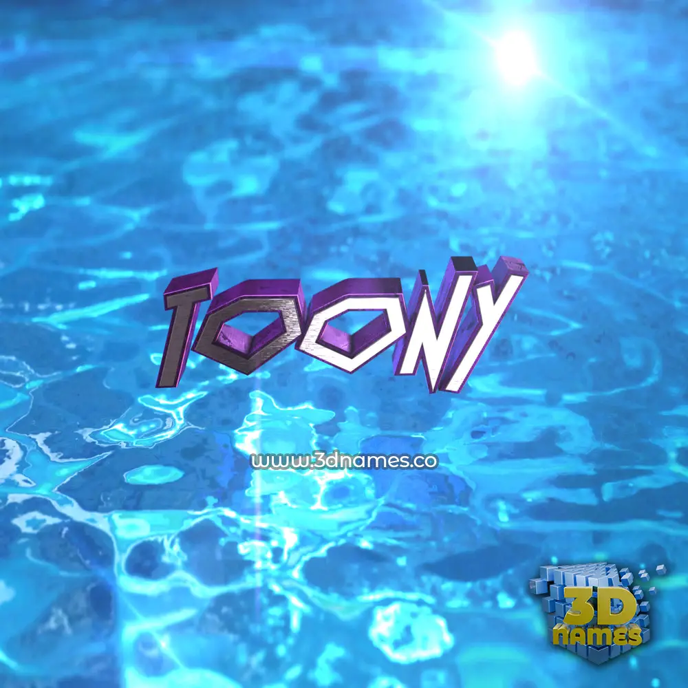 toony in Water 2015 style - 3D name wallpaper