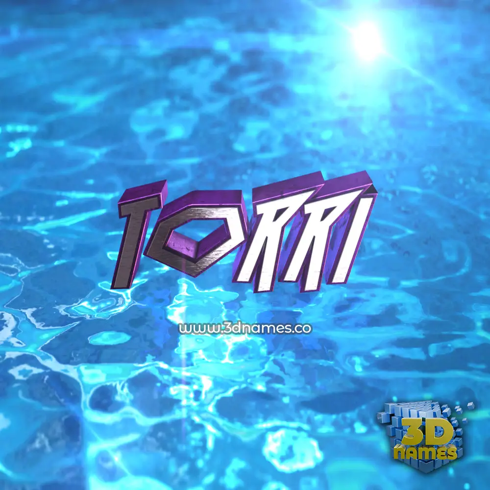 torri in Water 2015 style - 3D name wallpaper