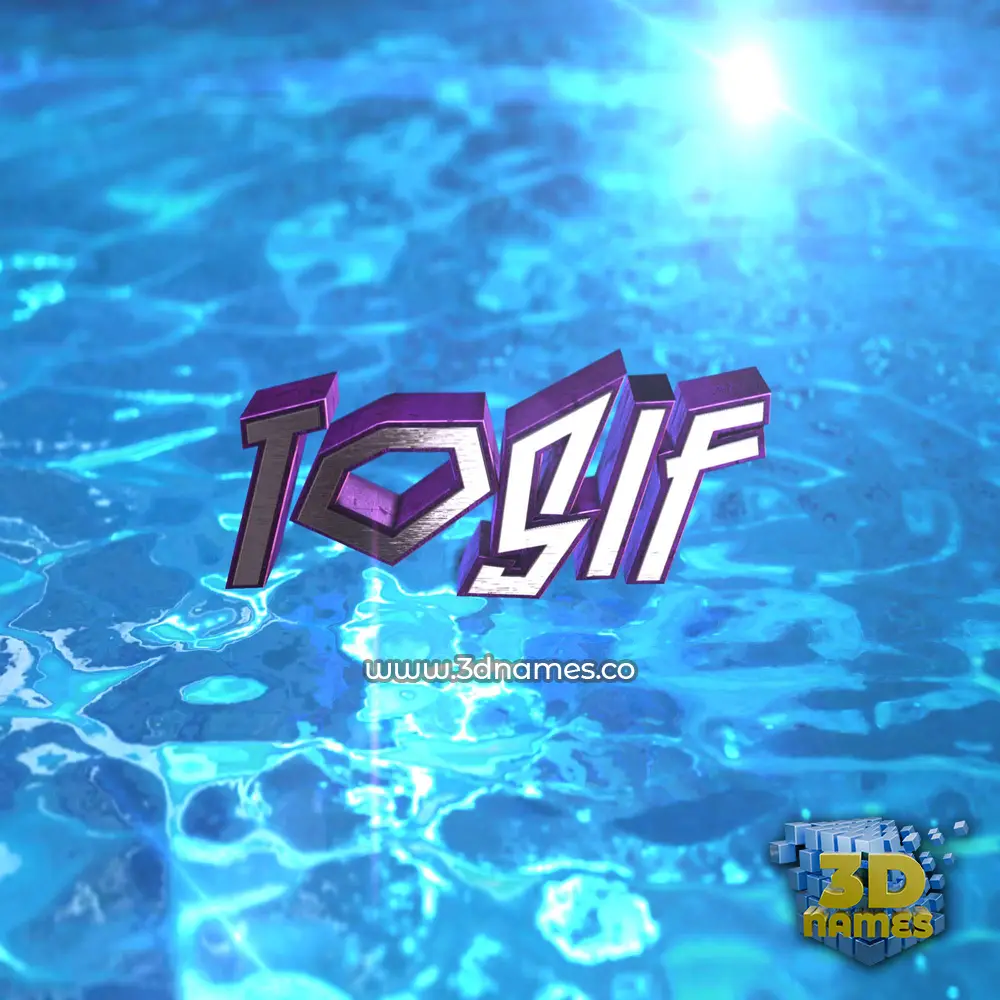 tosif in Water 2015 style - 3D name wallpaper