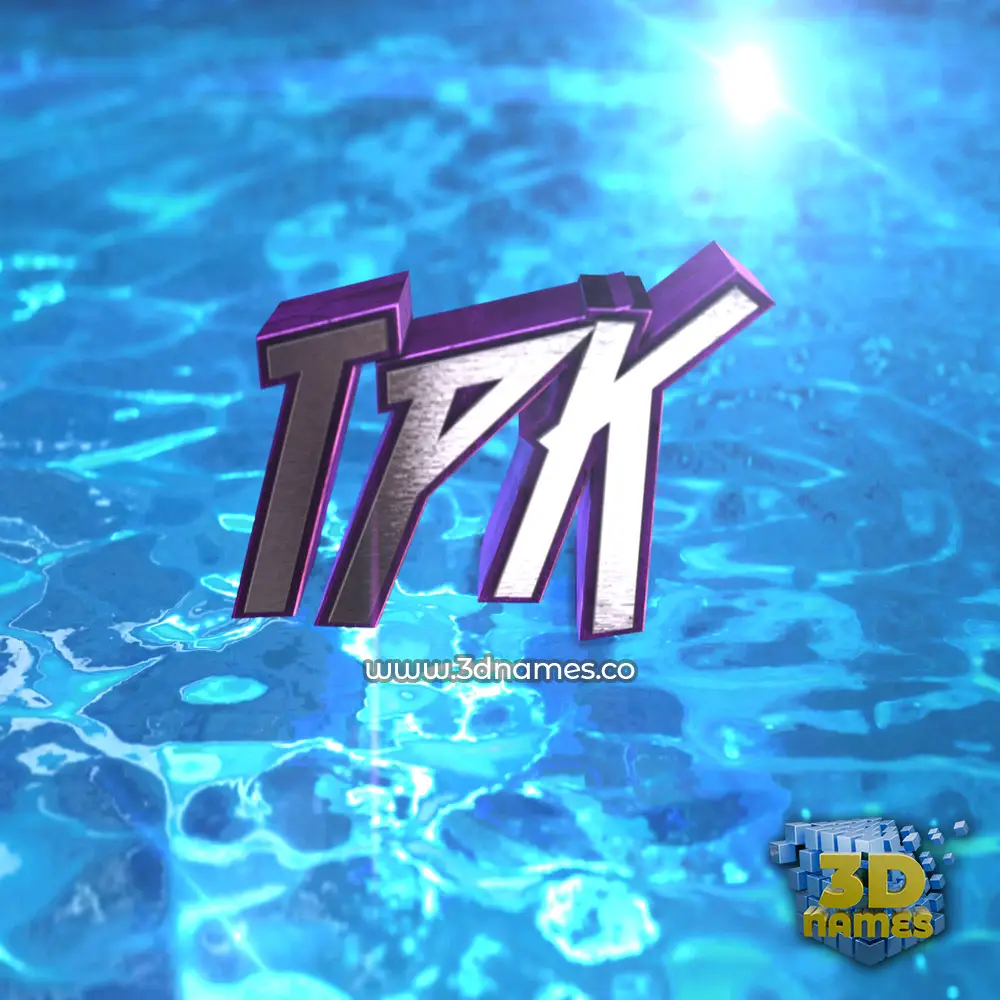 tpk in Water 2015 style - 3D name wallpaper