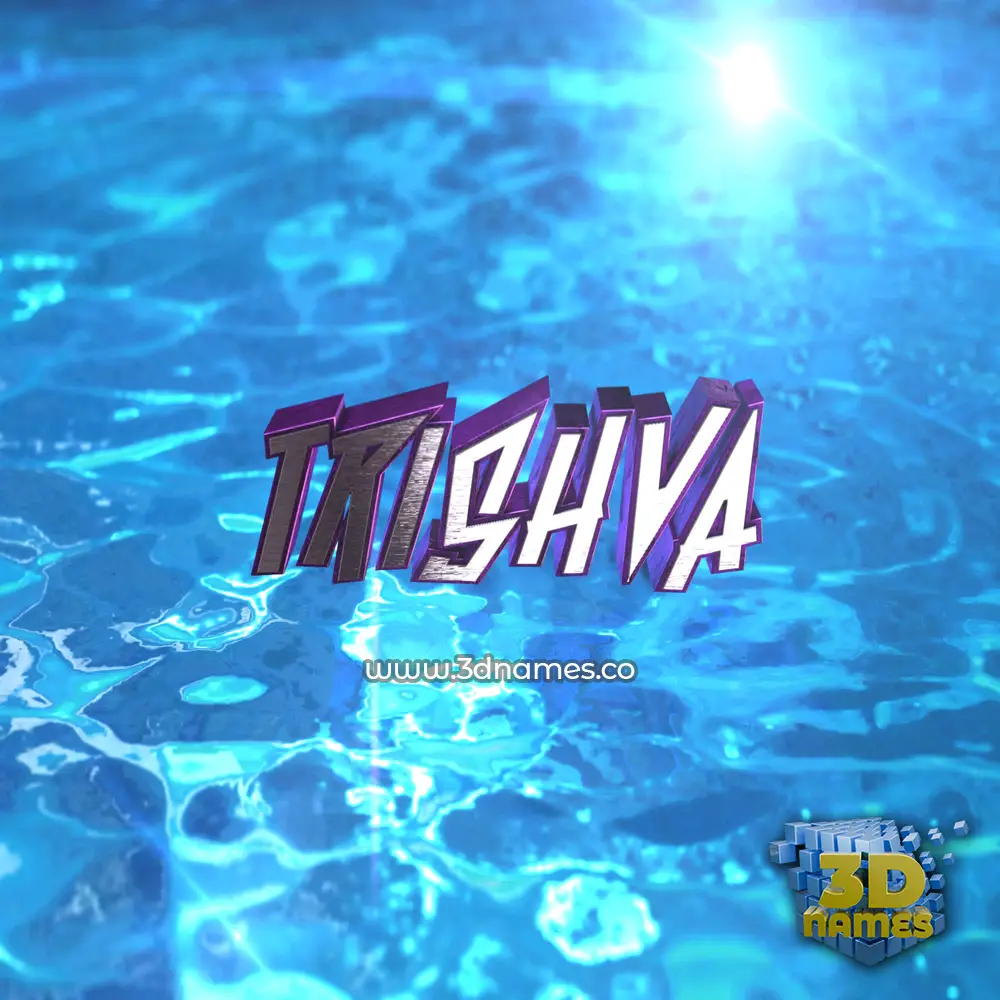 trishva in Water 2015 style - 3D name wallpaper