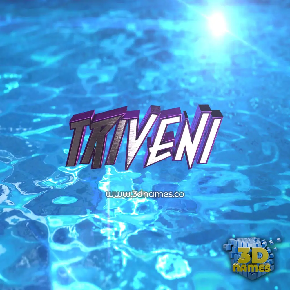 triveni in Water 2015 style - 3D name wallpaper