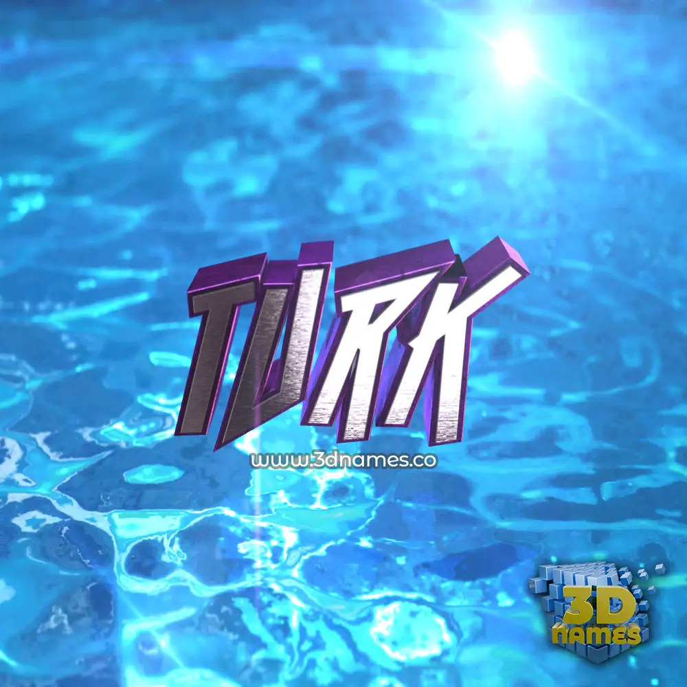 turk in Water 2015 style - 3D name wallpaper