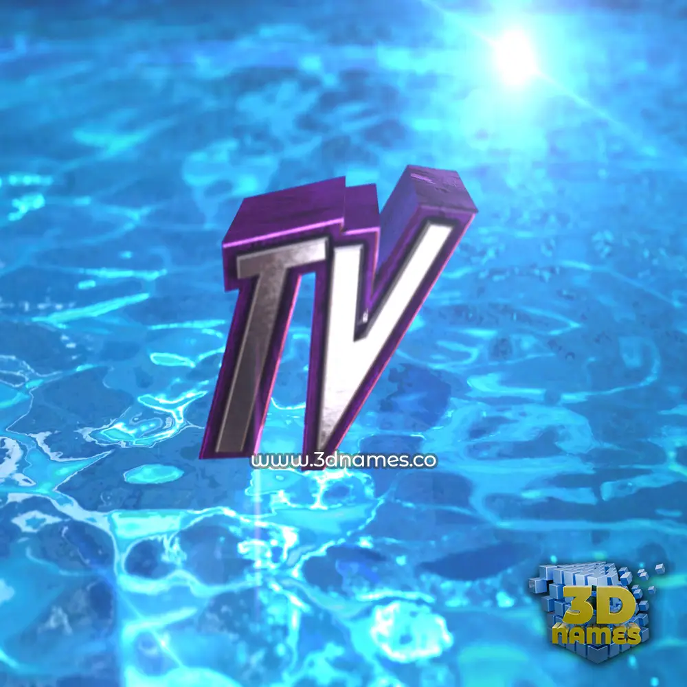 tv in Water 2015 style - 3D name wallpaper