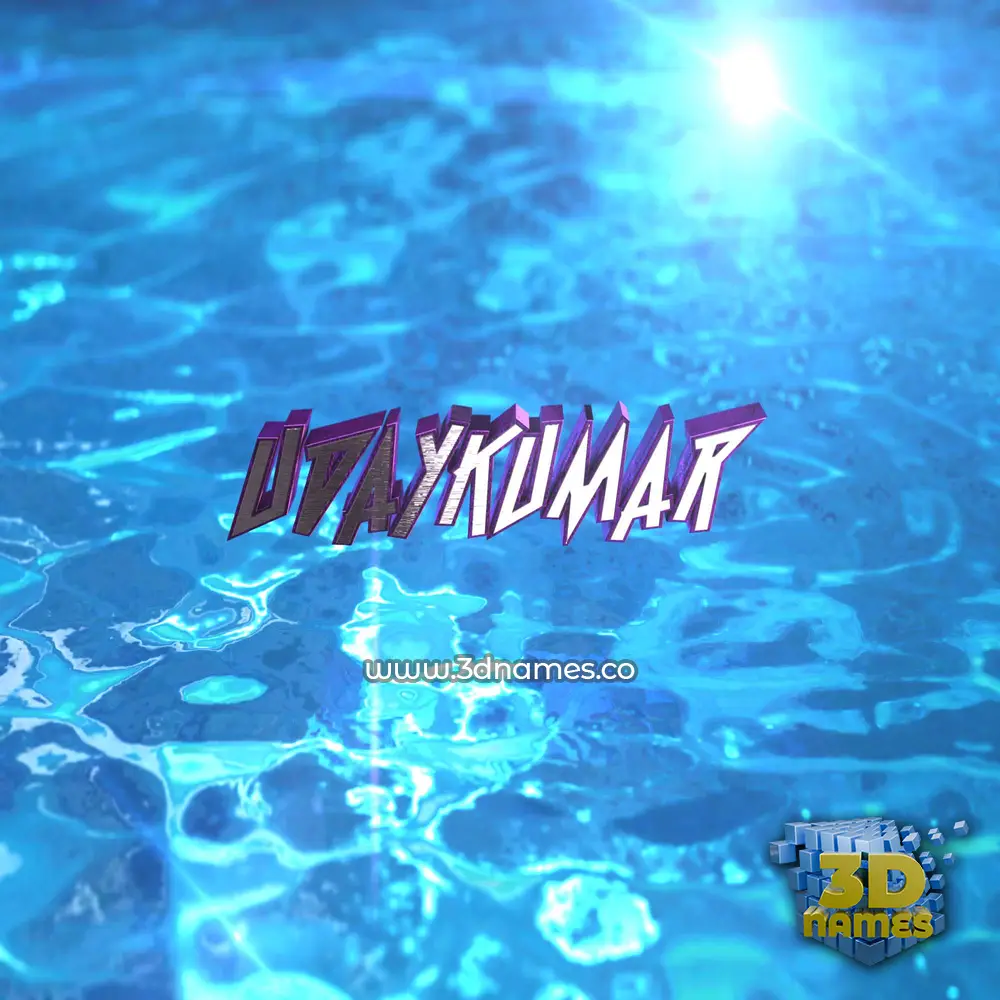 udaykumar in Water 2015 style - 3D name wallpaper