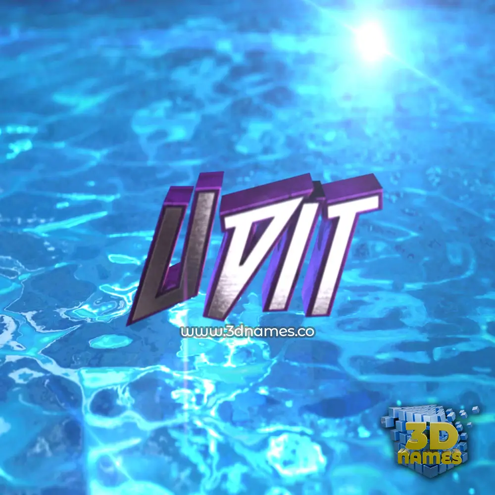 udit in Water 2015 style - 3D name wallpaper