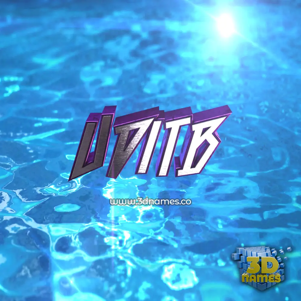 uditb in Water 2015 style - 3D name wallpaper
