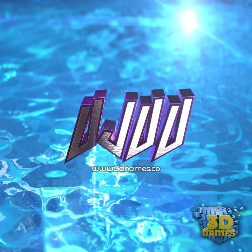 ujuu in Water 2015 style - 3D name wallpaper