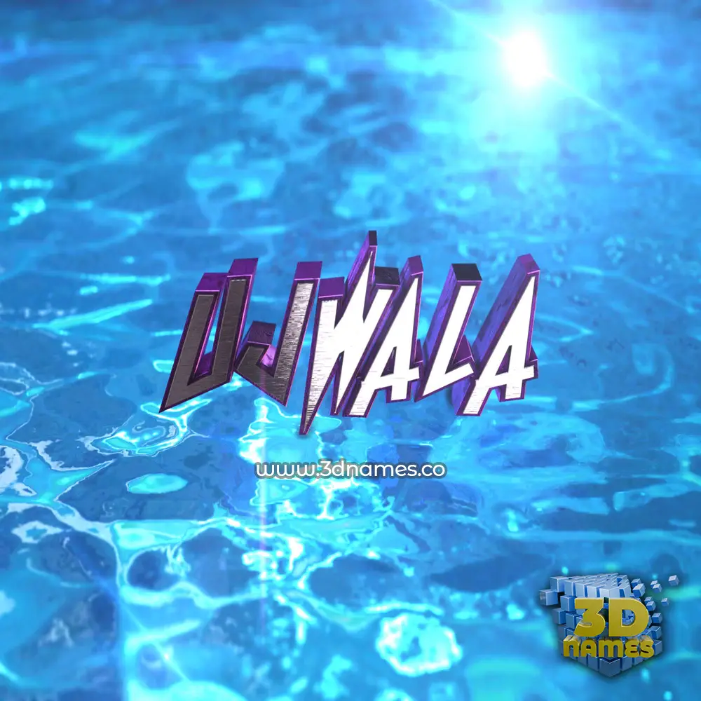 ujwala in Water 2015 style - 3D name wallpaper