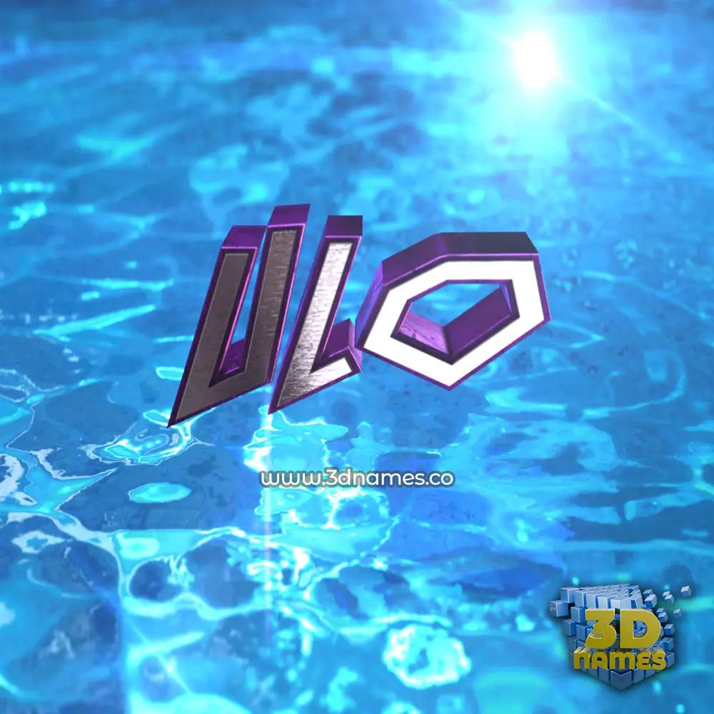ulo in Water 2015 style - 3D name wallpaper