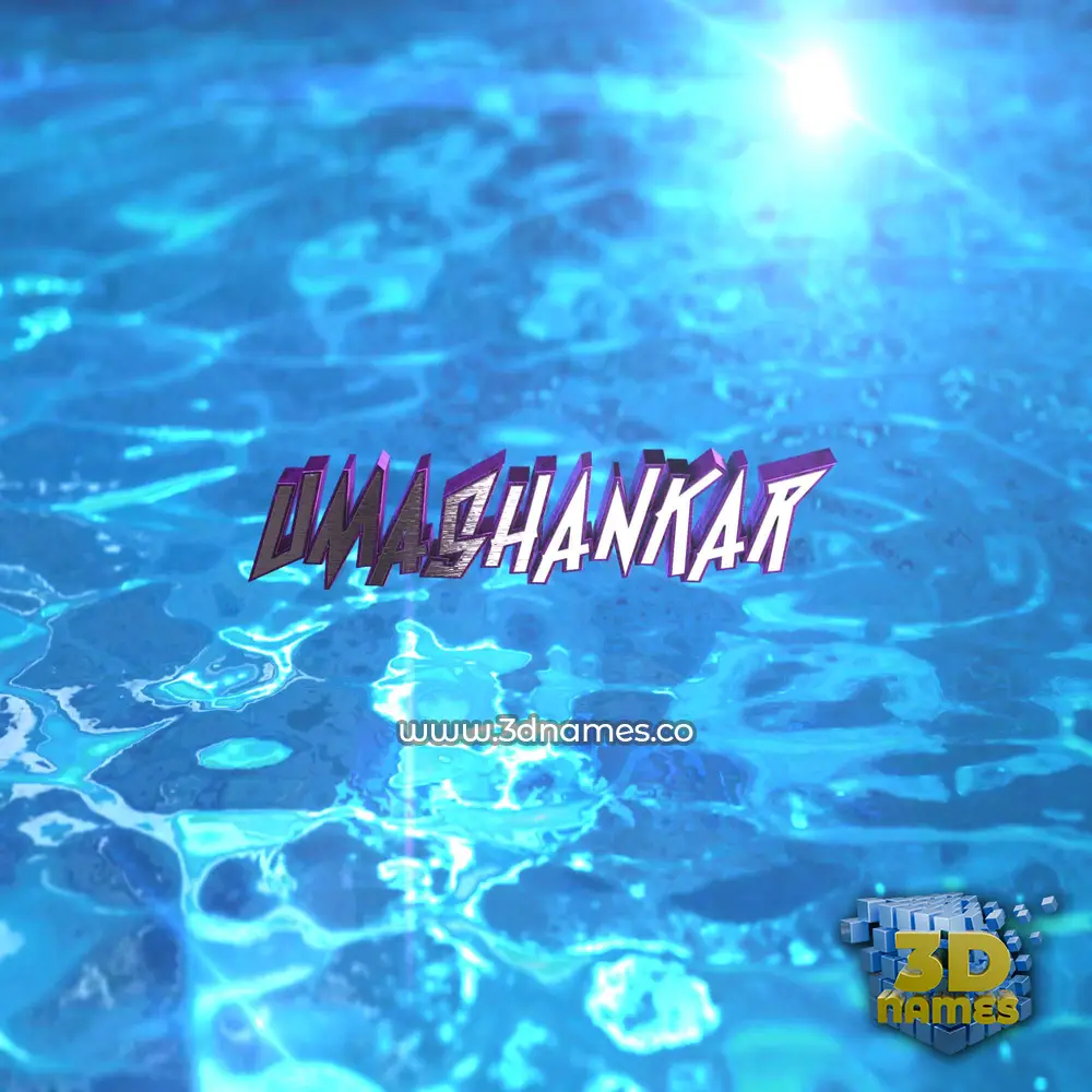 umashankar in Water 2015 style - 3D name wallpaper