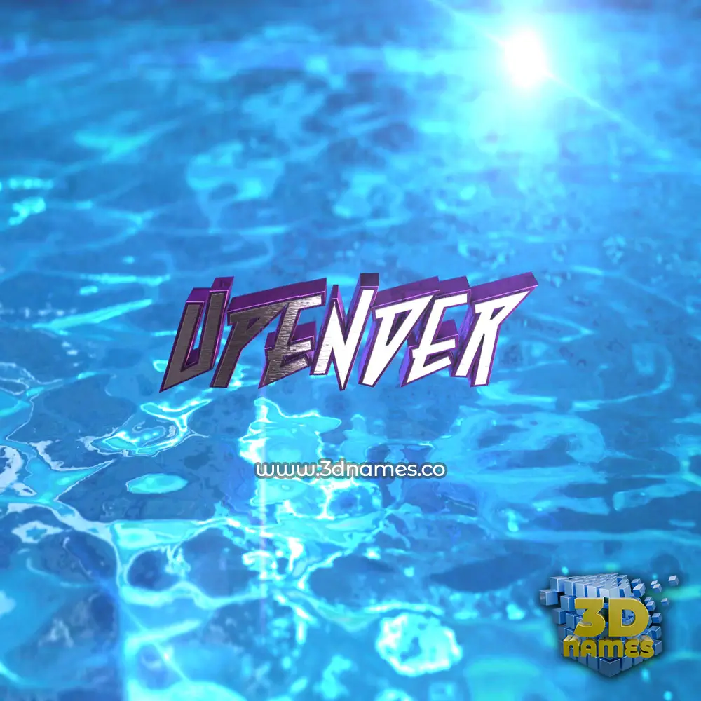 upender in Water 2015 style - 3D name wallpaper