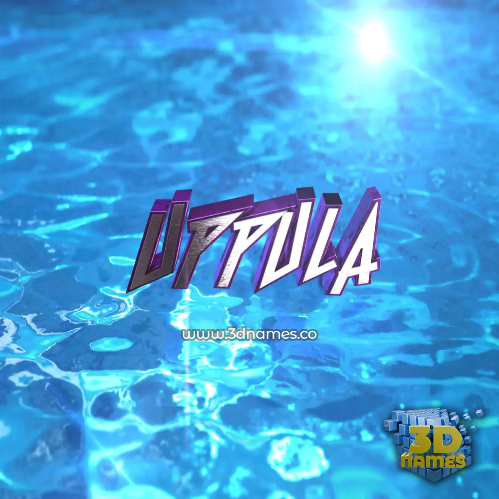 uppula in Water 2015 style - 3D name wallpaper