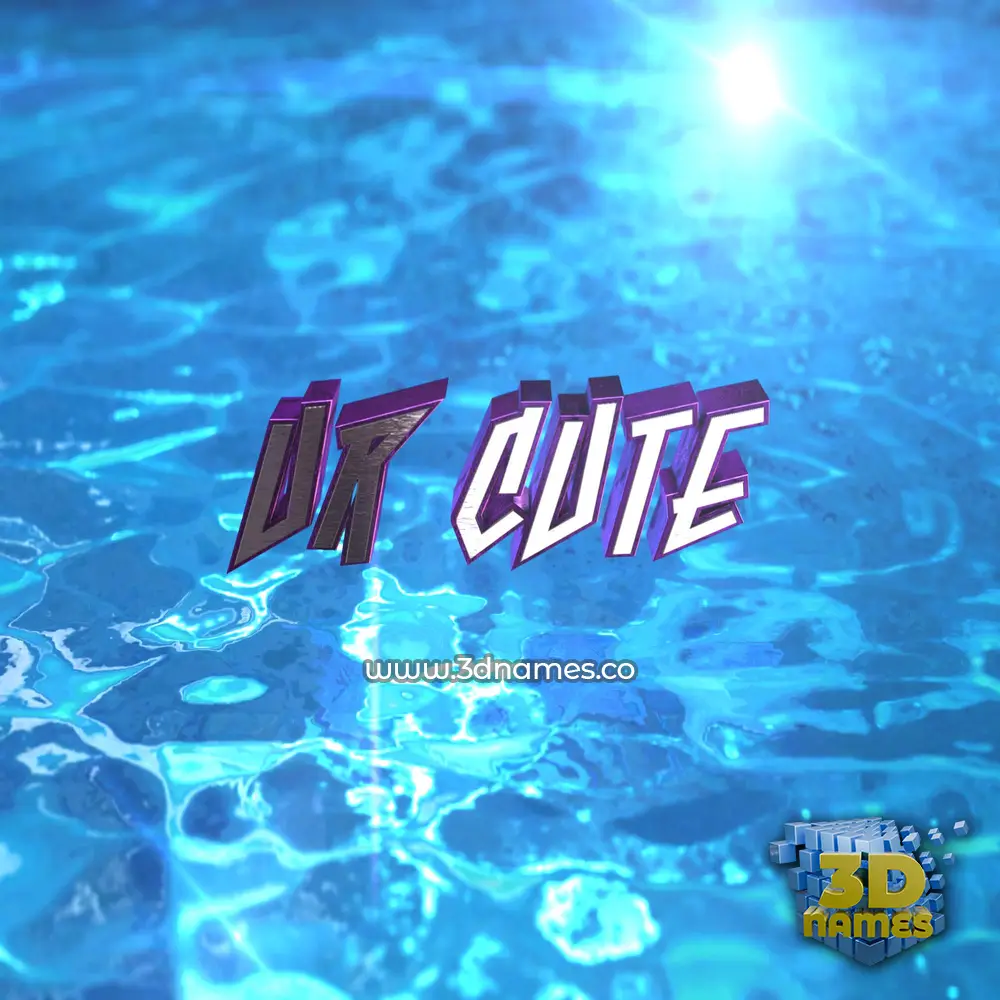 ur cute in Water 2015 style - 3D name wallpaper