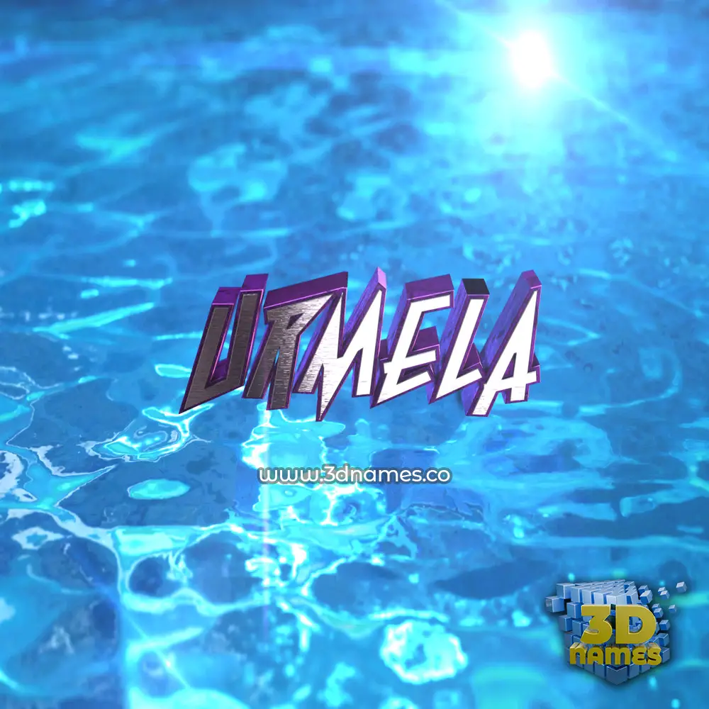 urmela in Water 2015 style - 3D name wallpaper
