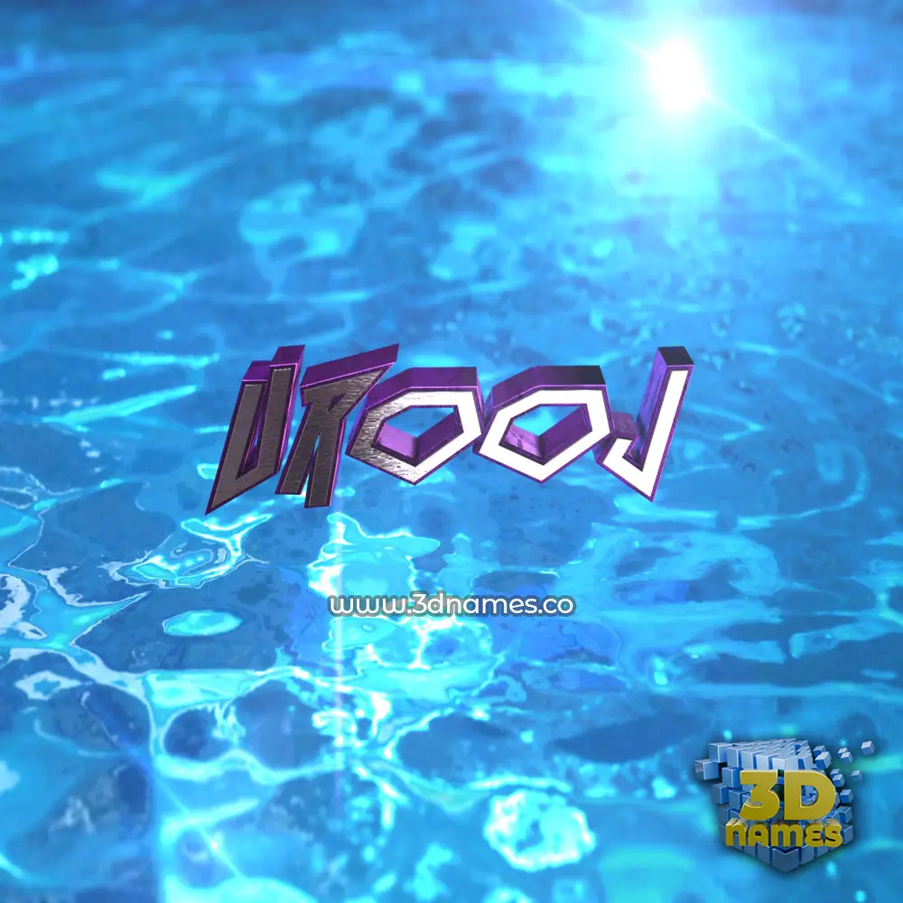 urooj in Water 2015 style - 3D name wallpaper
