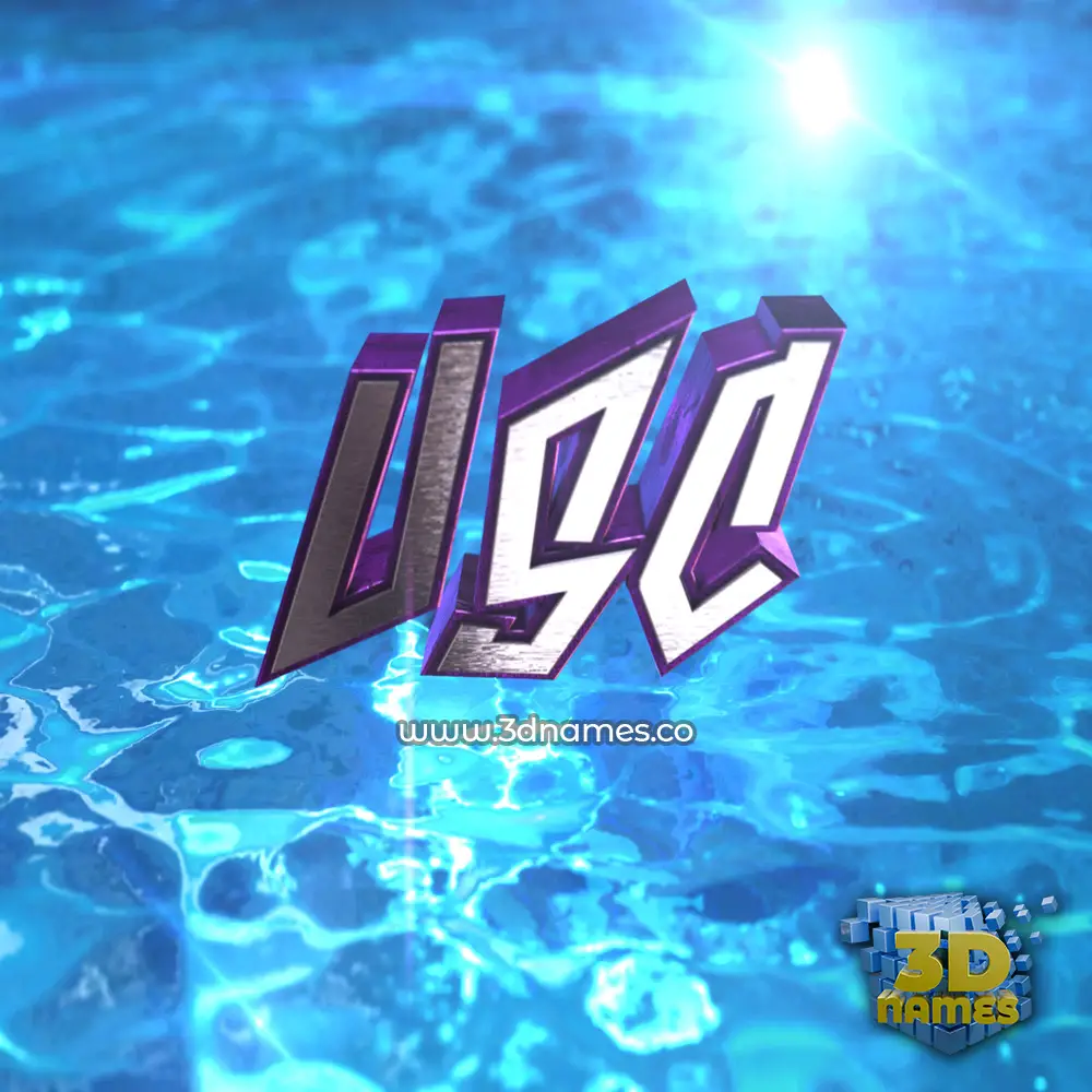 usc in Water 2015 style - 3D name wallpaper