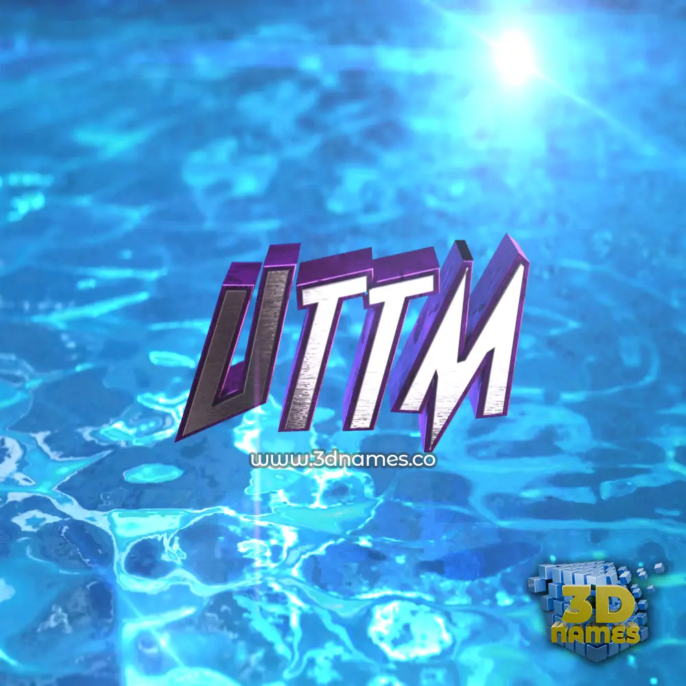 uttm in Water 2015 style - 3D name wallpaper