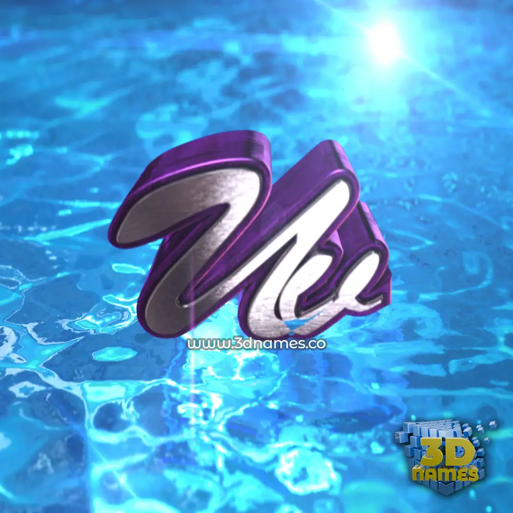 uv in Water 2015 style - 3D name wallpaper
