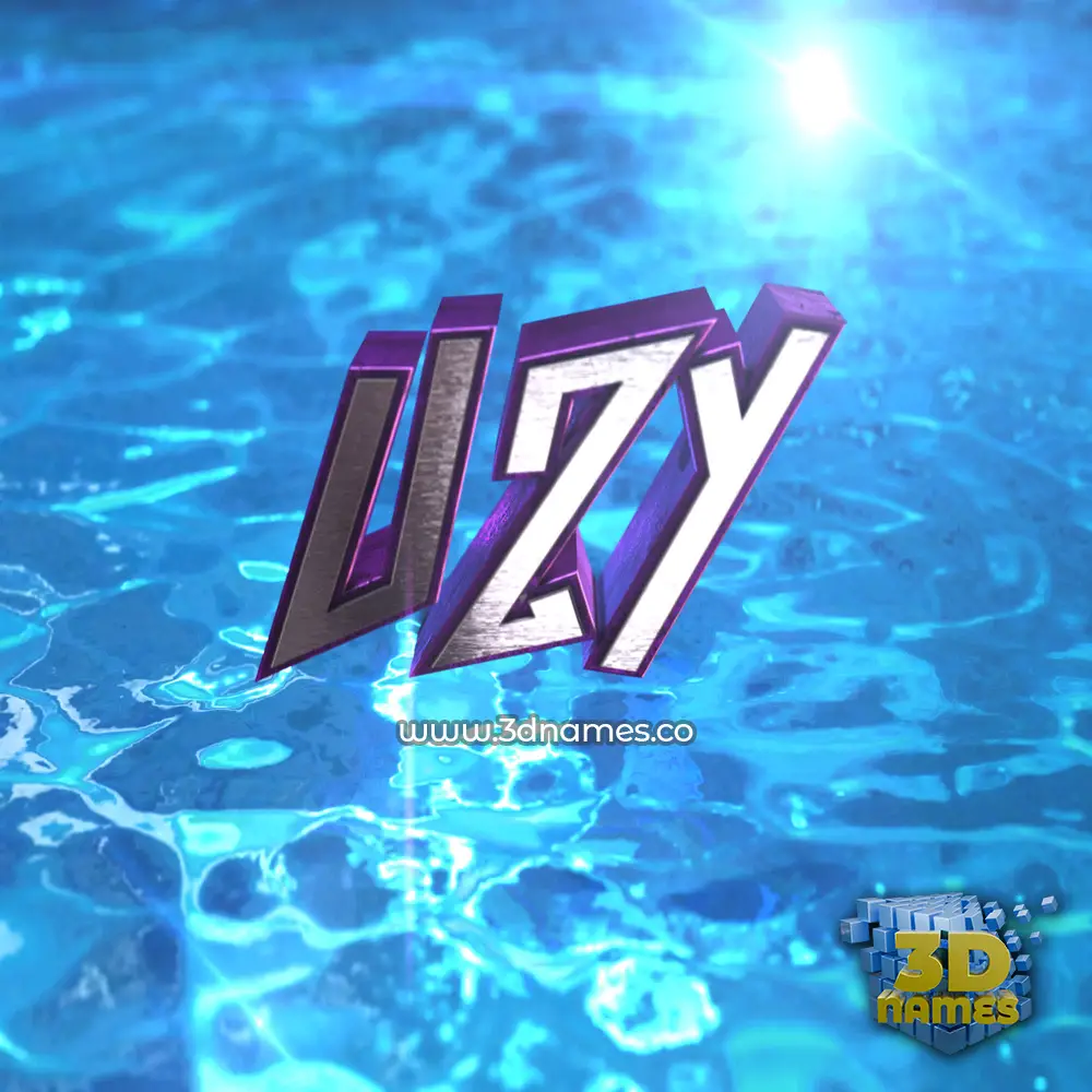 uzy in Water 2015 style - 3D name wallpaper