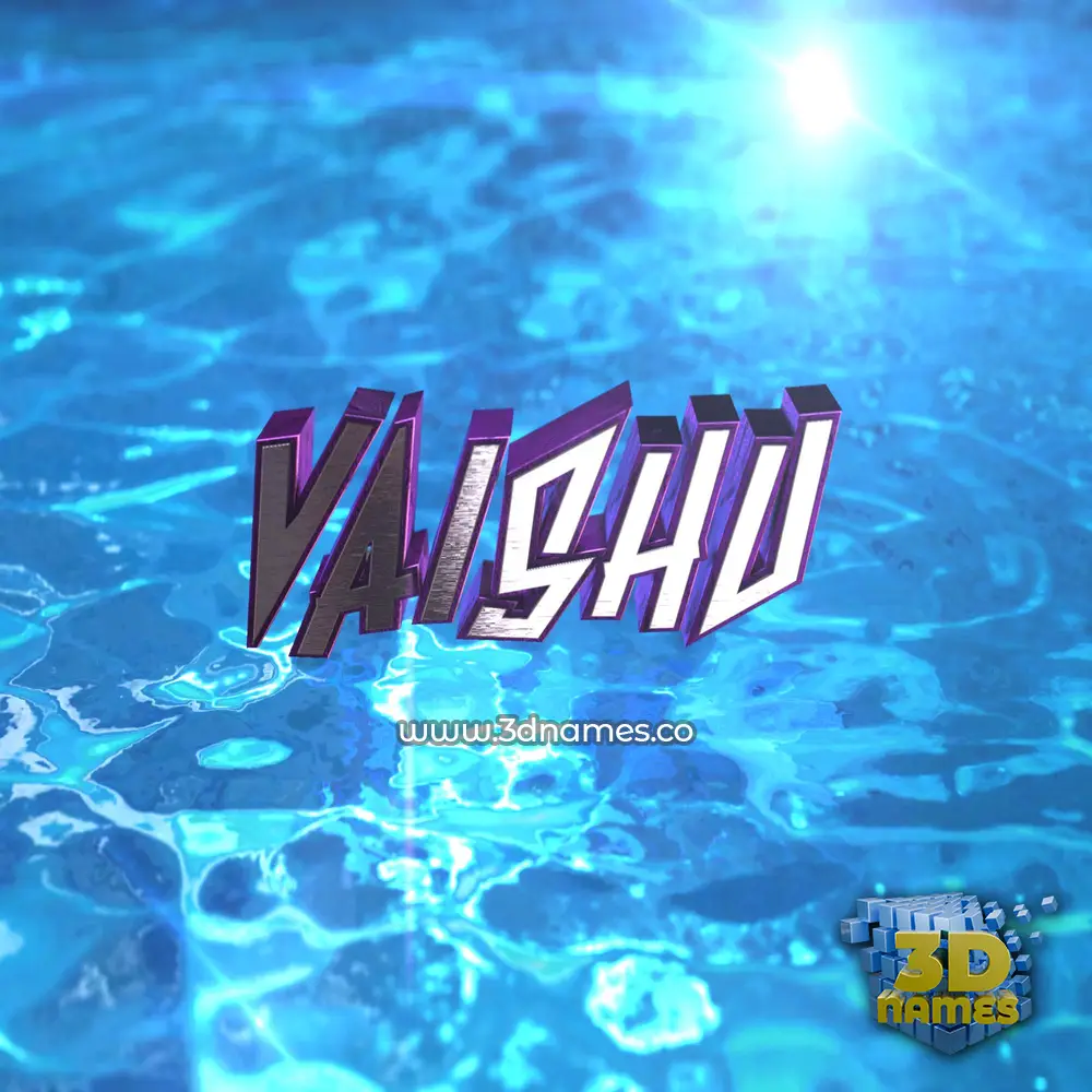 vaishu in Water 2015 style - 3D name wallpaper