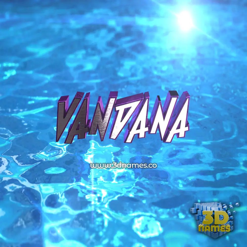 vandana in Water 2015 style - 3D name wallpaper