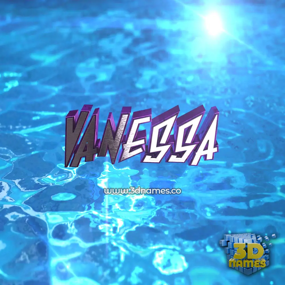 vanessa in Water 2015 style - 3D name wallpaper
