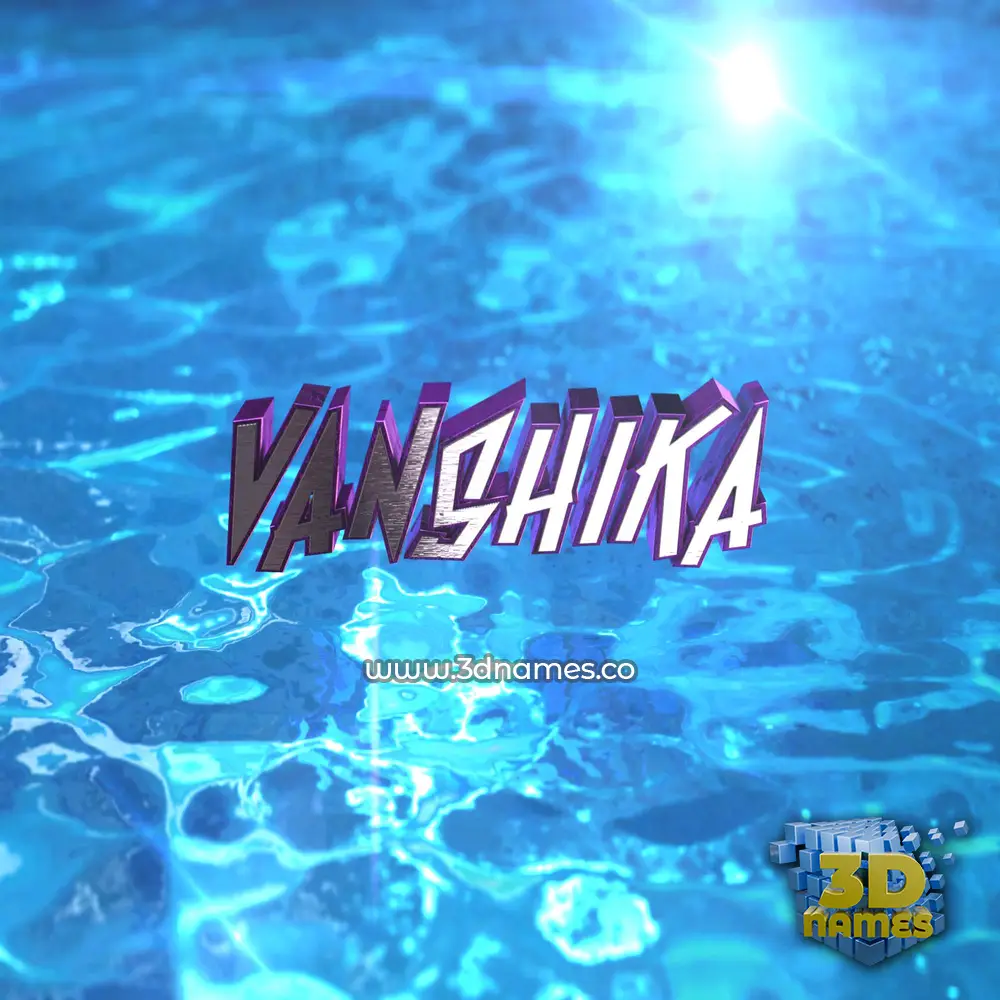 vanshika in Water 2015 style - 3D name wallpaper