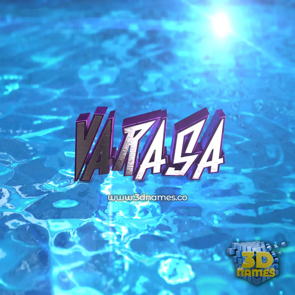 varasa in Water 2015 style - 3D name wallpaper