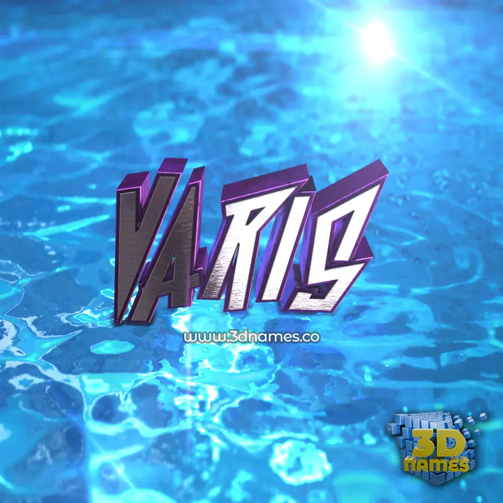 varis in Water 2015 style - 3D name wallpaper