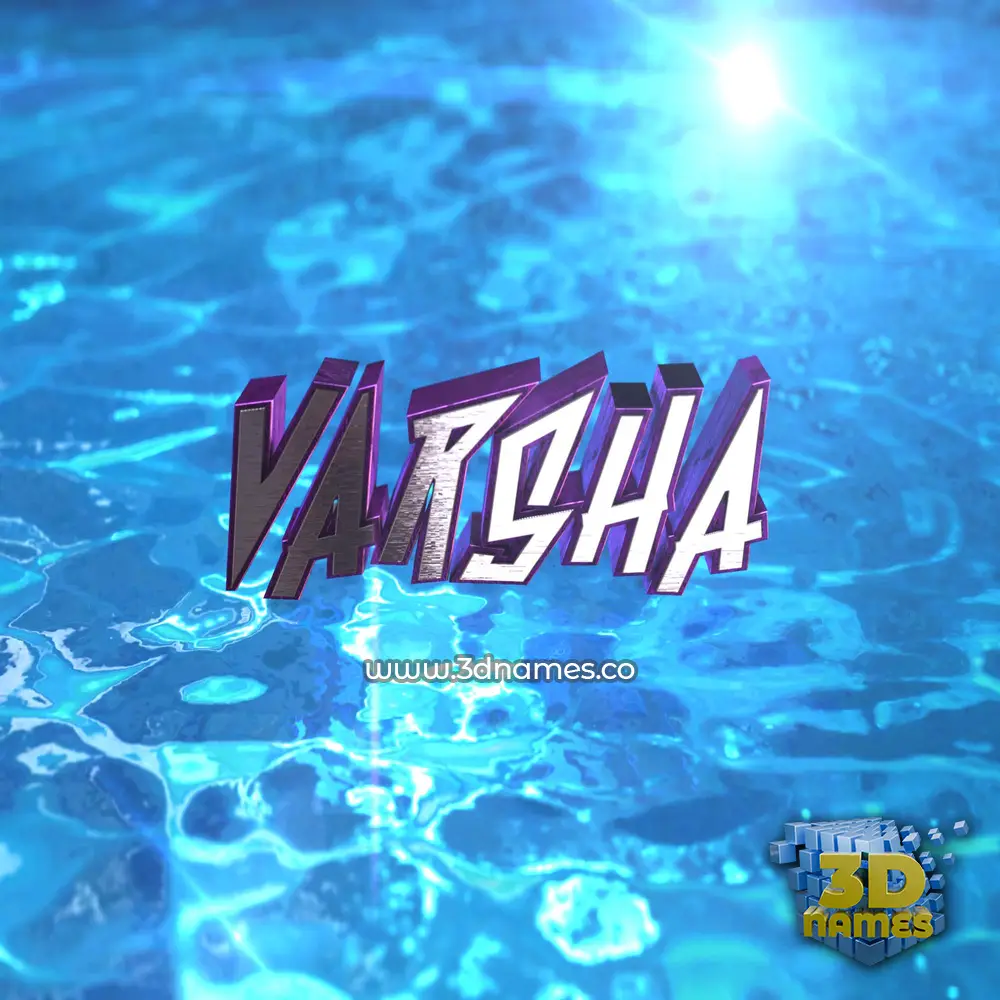 varsha in Water 2015 style - 3D name wallpaper