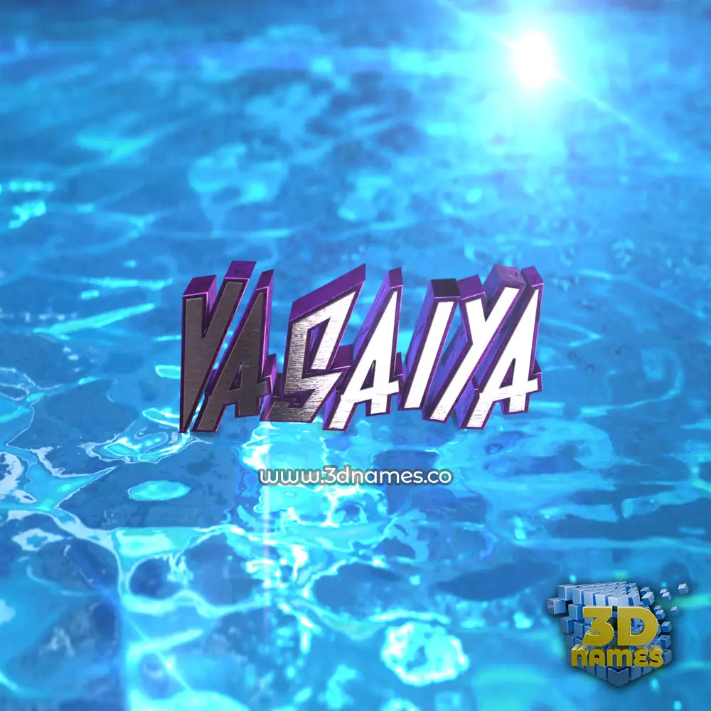 vasaiya in Water 2015 style - 3D name wallpaper