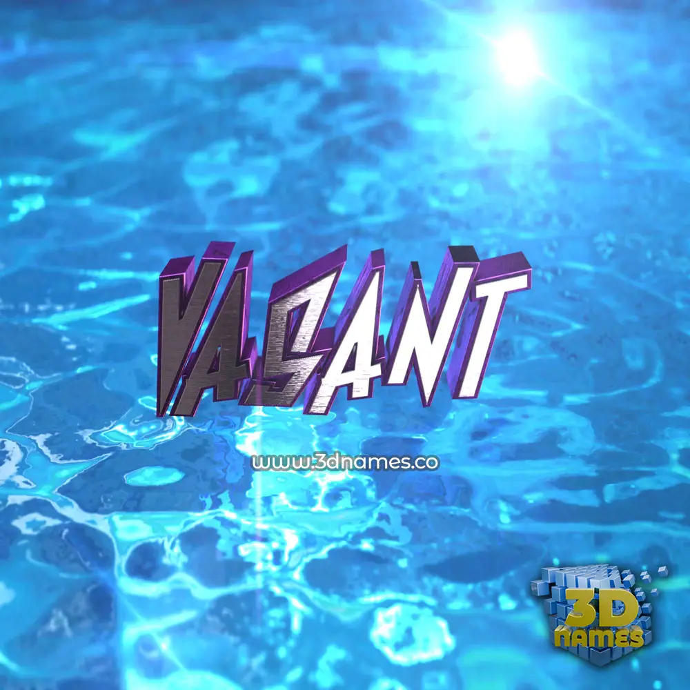 vasant in Water 2015 style - 3D name wallpaper