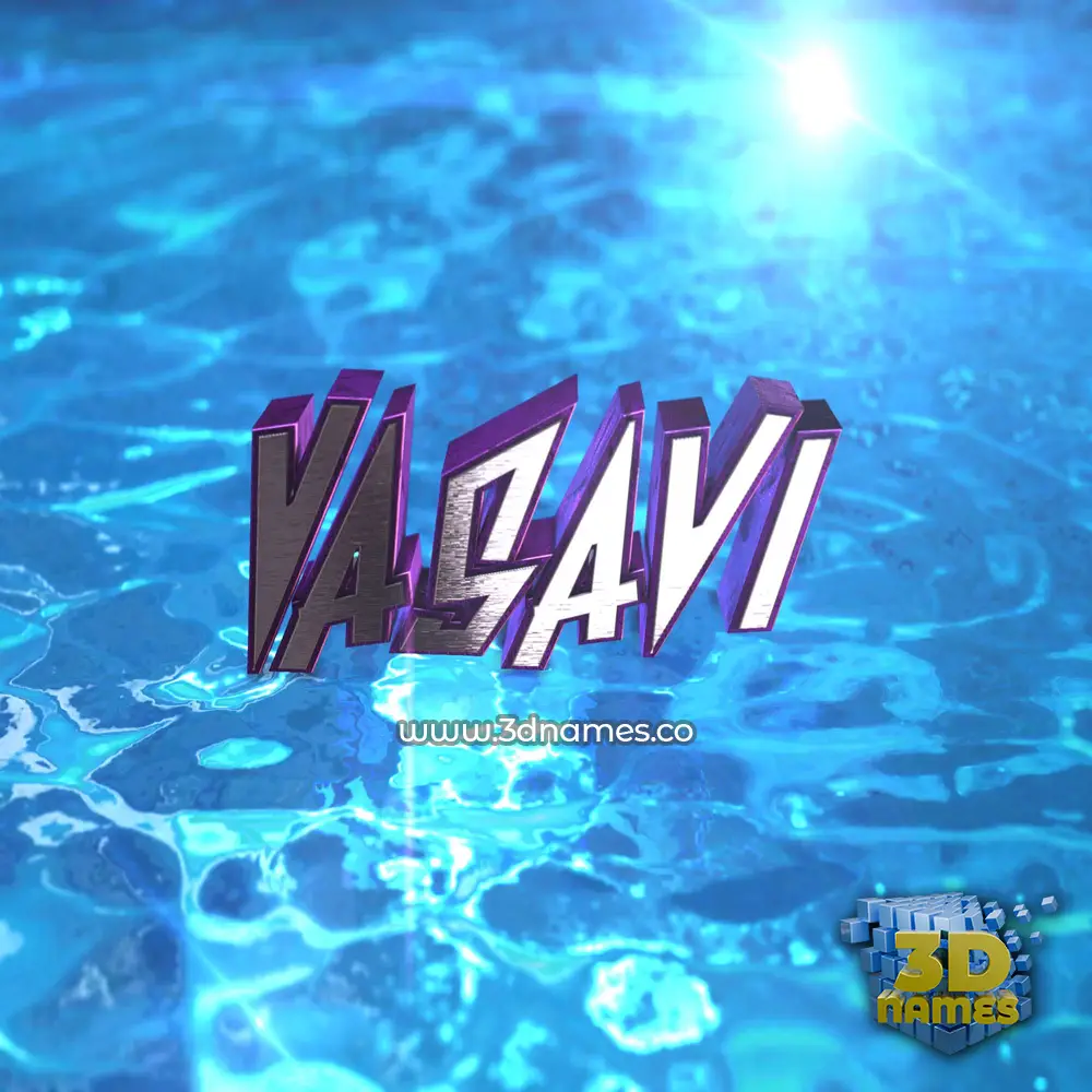 vasavi in Water 2015 style - 3D name wallpaper