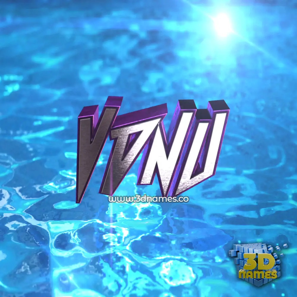 vdnu in Water 2015 style - 3D name wallpaper