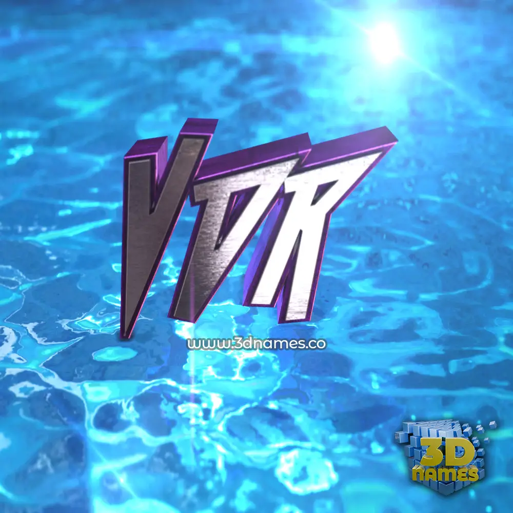 vdr in Water 2015 style - 3D name wallpaper