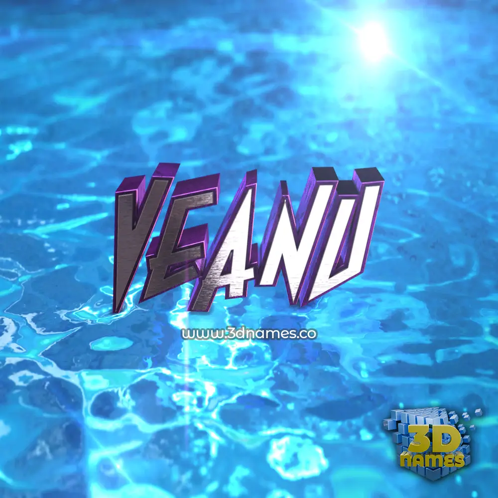 veanu in Water 2015 style - 3D name wallpaper