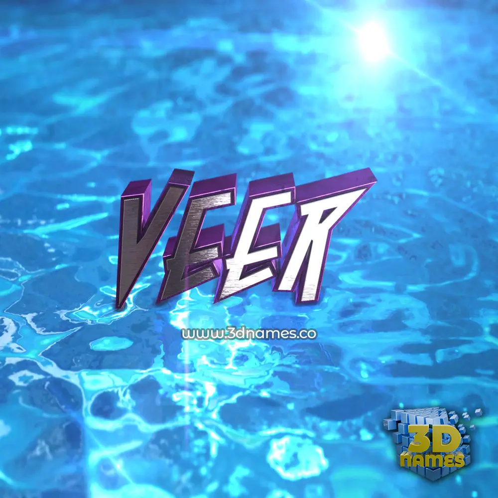 veer in Water 2015 style - 3D name wallpaper