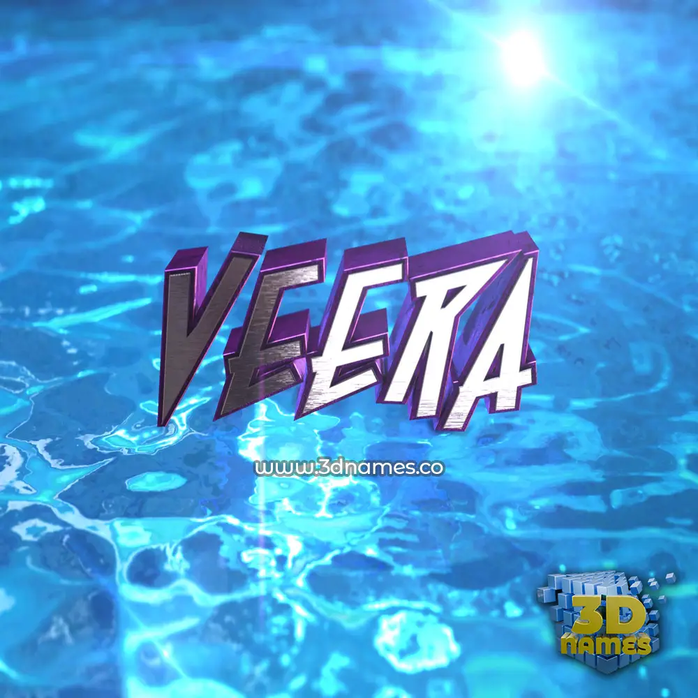 veera in Water 2015 style - 3D name wallpaper
