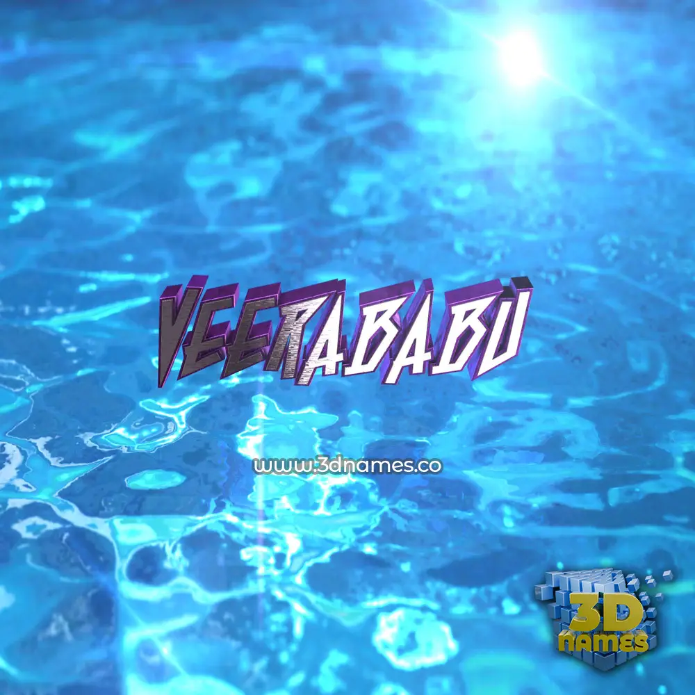 veerababu in Water 2015 style - 3D name wallpaper