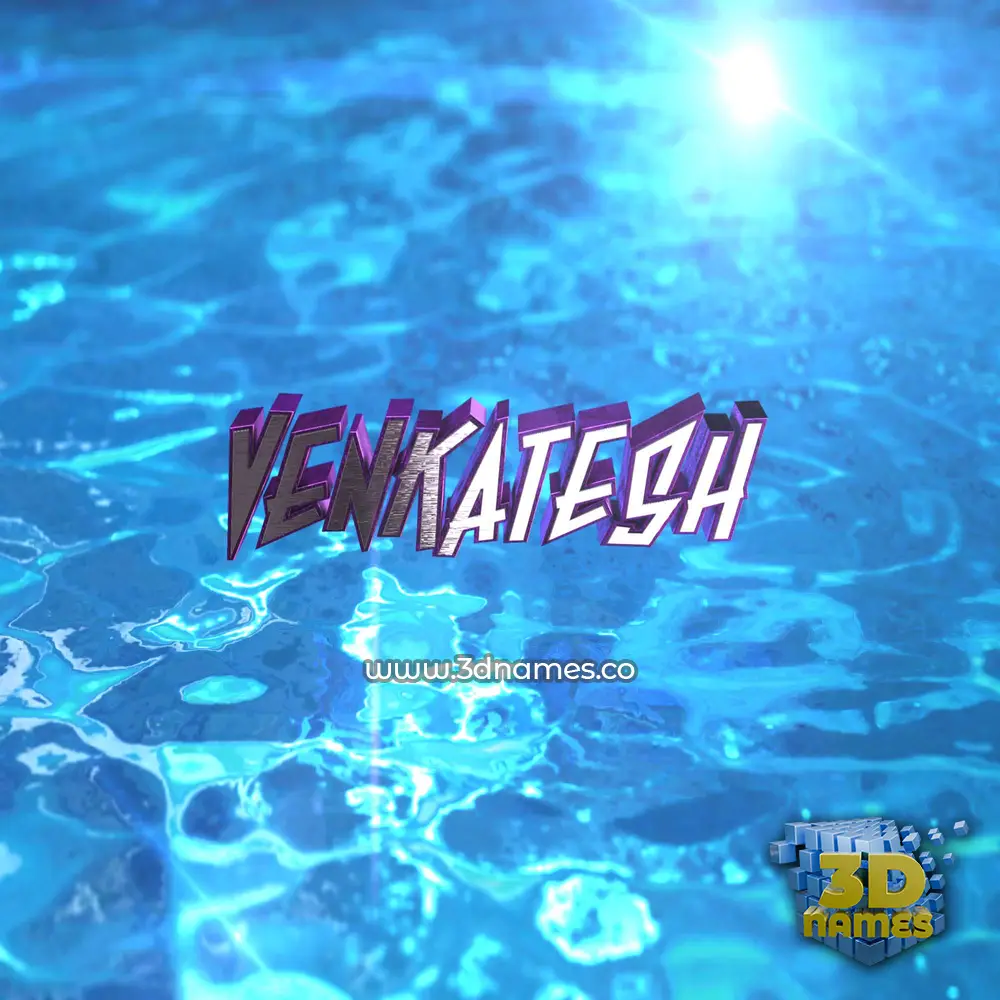 venkatesh in Water 2015 style - 3D name wallpaper