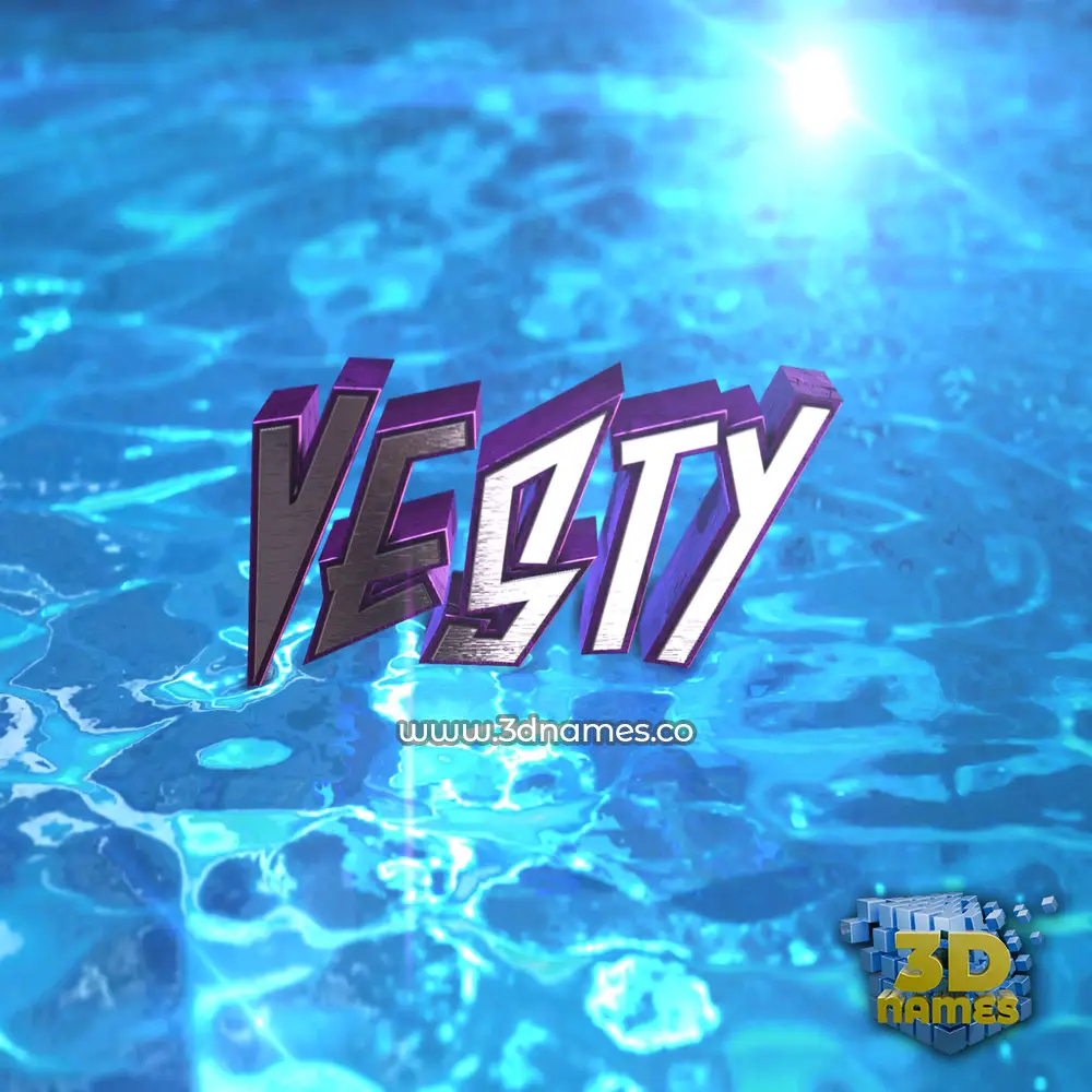 vesty in Water 2015 style - 3D name wallpaper