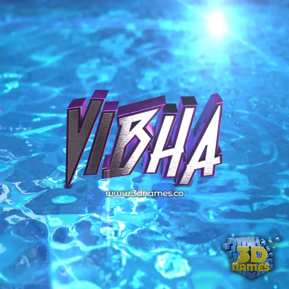 vibha in Water 2015 style - 3D name wallpaper