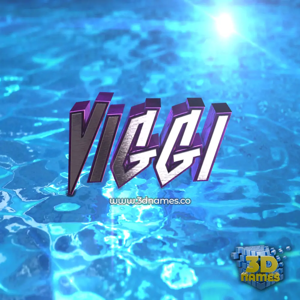 viggi in Water 2015 style - 3D name wallpaper