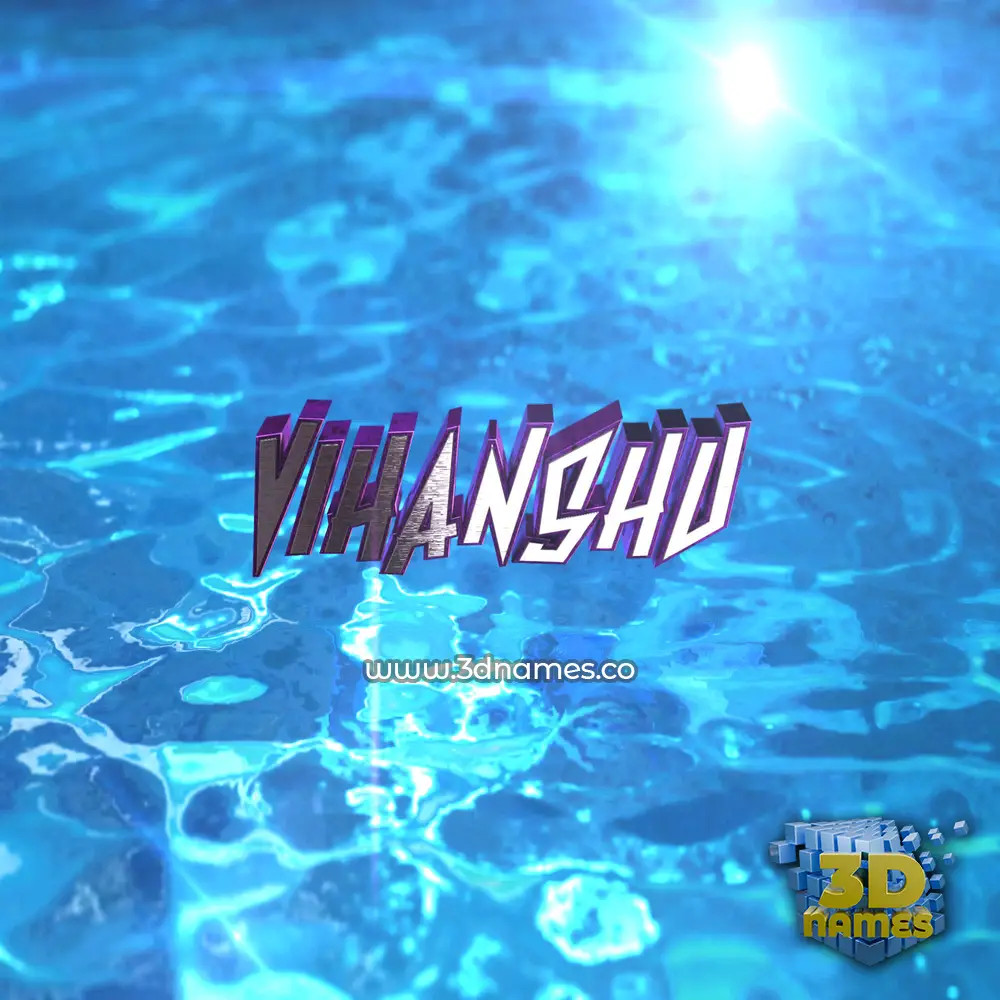 vihanshu in Water 2015 style - 3D name wallpaper