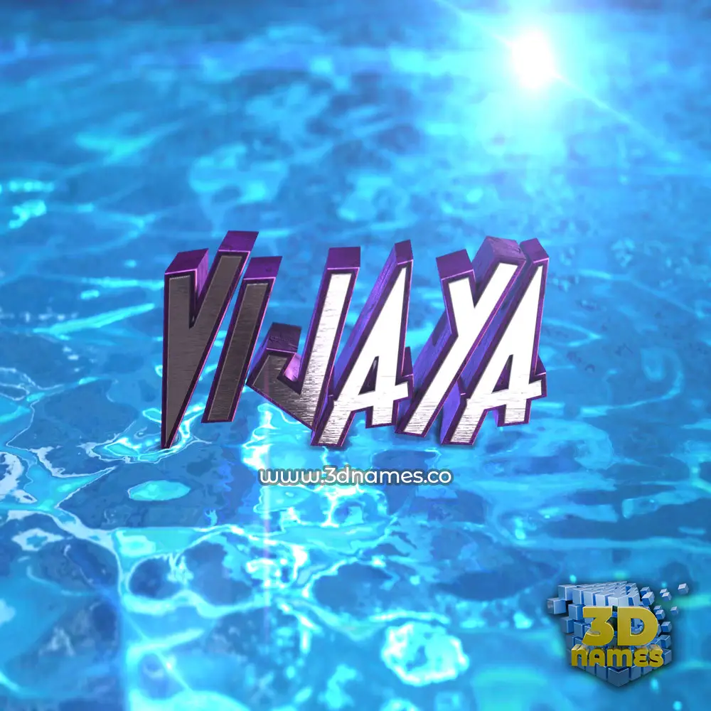 vijaya in Water 2015 style - 3D name wallpaper