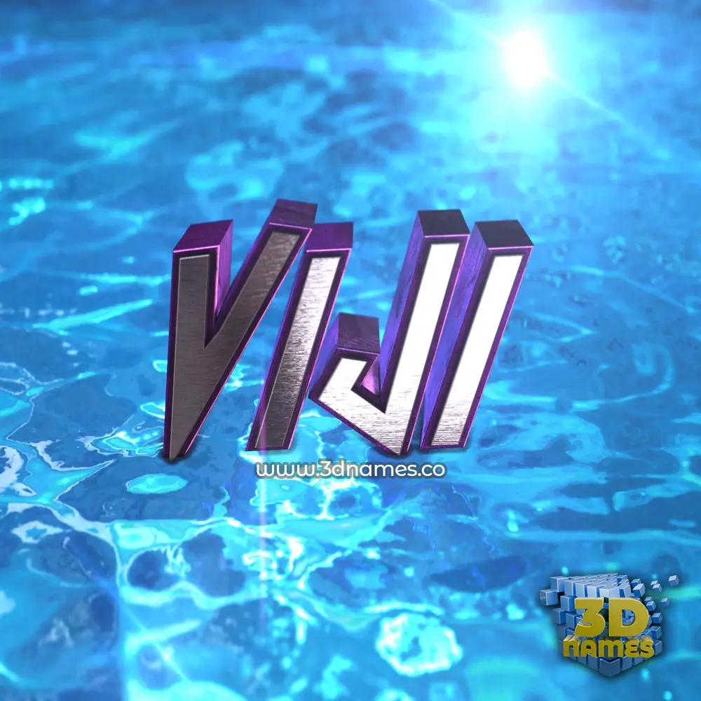viji in Water 2015 style - 3D name wallpaper