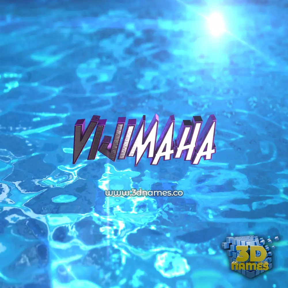 vijimaha in Water 2015 style - 3D name wallpaper